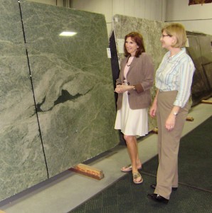 Interiors-by-Monique-choosing-granite-with-a-client