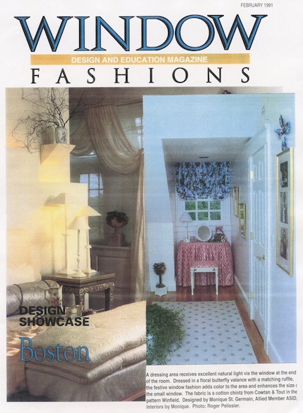 Window Fashions Magazine clipping - Interiors by Monique